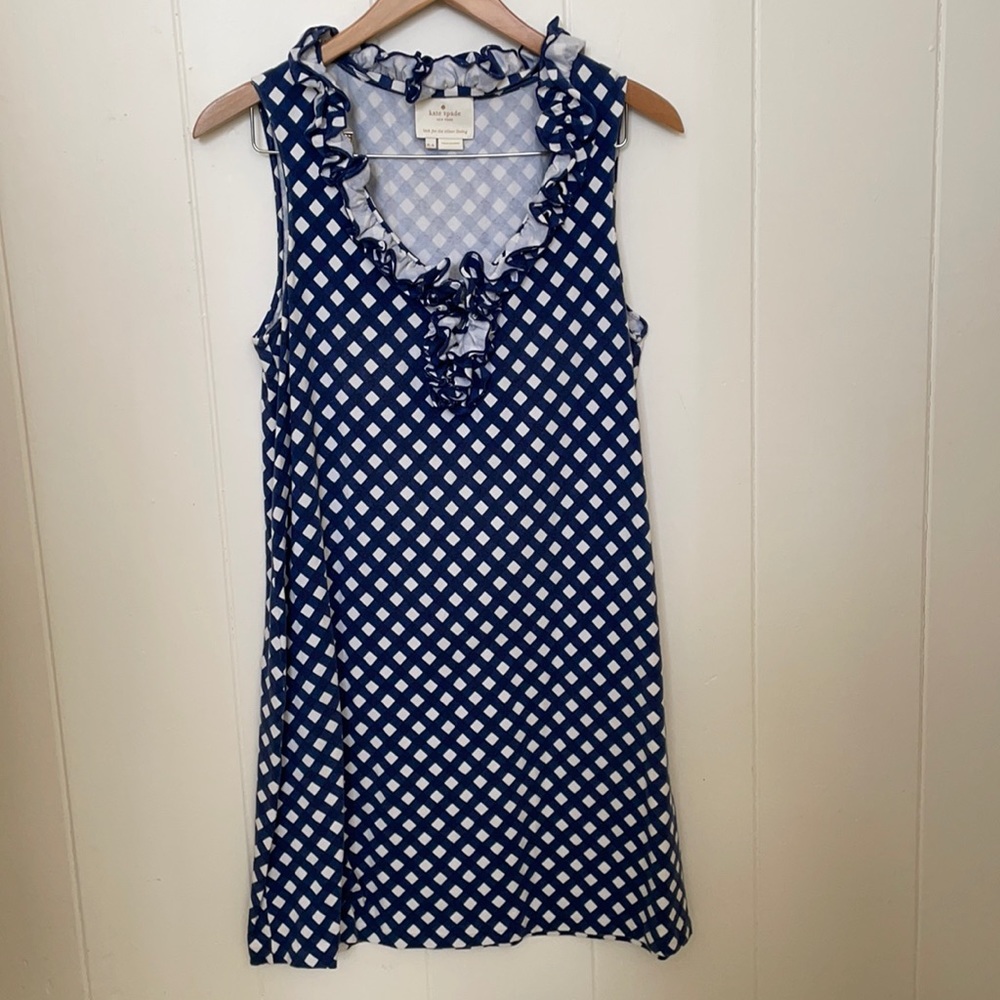 Kate Spade Lucille Gingham Summer Ruffle dress